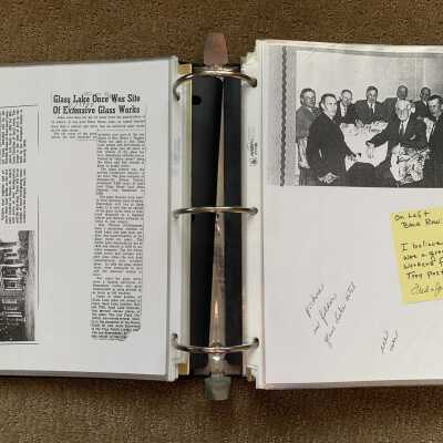 Left: Sand Lake house tour and Glass Factory articles: Right:  Troy post office group