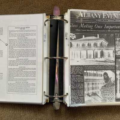 1936 Albany Evening News Glass Making Industry articles