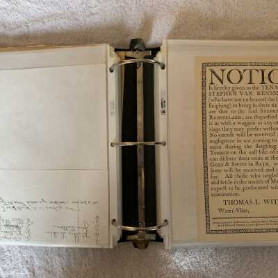 Thomas L. Whitbeek and Stephen Van Rensselaer rent notice