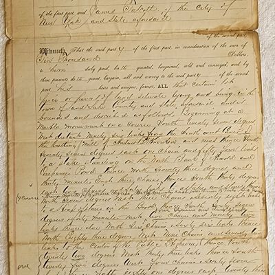 Doc # 90 Indenture 1869-05-10 FPO: Andrew B. Knowlson to James Talcott of the City of New York. Appears to be a more formal version of the completely handwritten and only initialed deeding document described by document entry 87. Likely an important foundational document with relation to following court cases and numerous deeds.