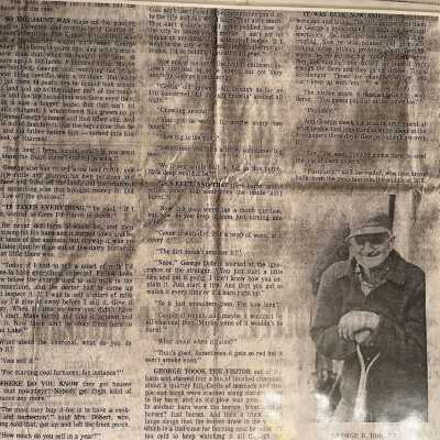 Undated article by noted local author William Kennedy. p.2. Source unknown, could be Albany Times Union