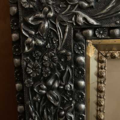 Close up of the Shmoder Portrait's Frame: The portrait's frame is extremely ornate and of equally high quality and well preserved.