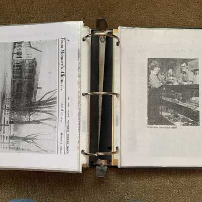 Left: 1961 Troy Record Crape's Hotel reminiscense: Right:  Terry and John Tokryman photo in their Country Token store