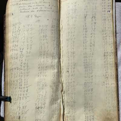 Averill or Taylor Accounts Ledger - Example page: JPG photo file.  Also show one of Taylor's entries.