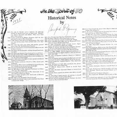 Spirit of 1976 Historical Notes by Sanford Young