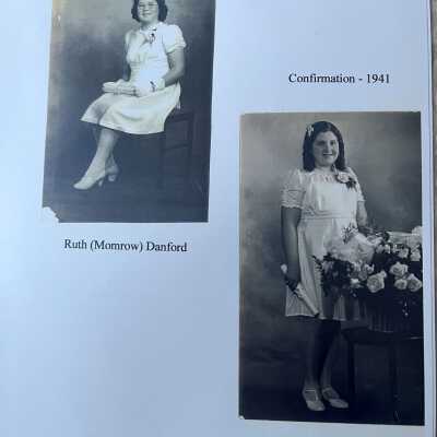 Confirmation photos, Ruth (Momrow) Danford 1940, Doris (Egli) Wagner 1941