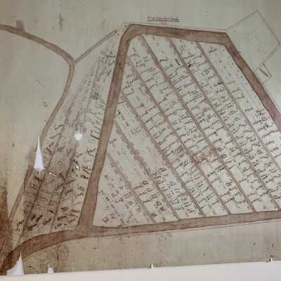 1917 Cemetery Map: Can be far better viewed at Town Hall per the Scope and Content notes of this entry.