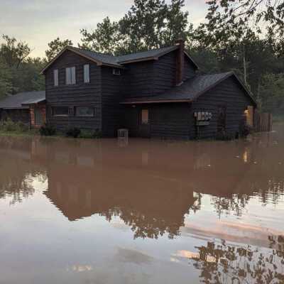 Uncle Marty's: Flooding surrounding the former Uncle Marty's restaurant located near the Homeroom Lofts Apartments on Route 43.