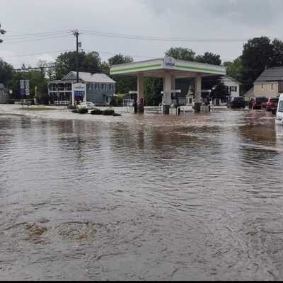 Intersection Routes 43 and 66 - 5: Flooding in and around the Cumberland Farms Store