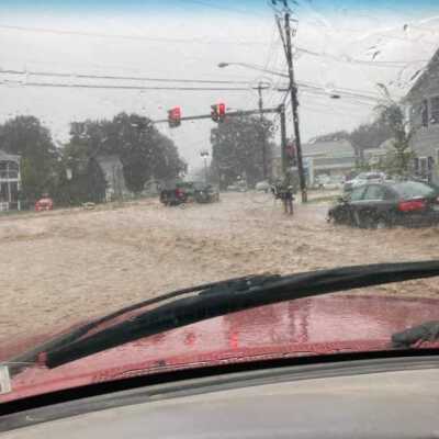 Intersection Routes 43 and 66 - 4: Flooding in and around the Cumberland Farms Store