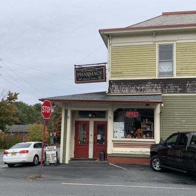 Young's Pharmacy and General Store, Averill Park: Most recent former location of the Faith Mills Collection in the Summer through Fall of 2022.  Refer to the web links portion of this entry for more about the long history of building in which Young's Pharmacy is currently located as a US Post Office and ice cream parlor as well as a longstanding general store.