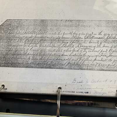 Deed to School District Number 9 School owned by George Wright