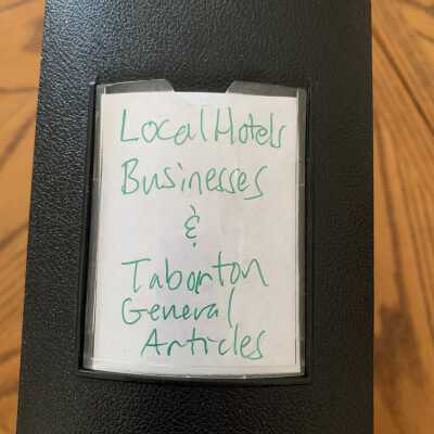 SLHS Local Hotels, Businesses, and Taborton General Articles Binder