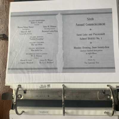 Sixth Annual Commencement Program: Sixth Annual Commencement Program of the Sand Lake and Poestenkill School District  No. 1.