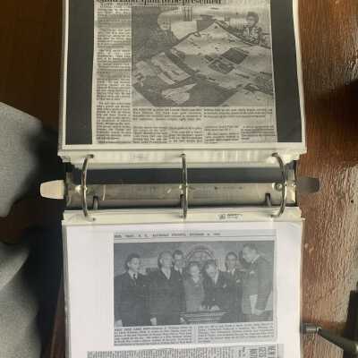 Top February 1979 Rensselaer County Sun Article regarding historic quilt production: Bottom October 1945 Troy Record article regarding establishing the Lt. Perry Williams VFW Post.
