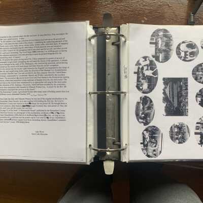 Left County Fair notations by Town Historian Judy Rowe: Right collage of carousel photos