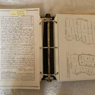 Left - Sand Lake Union Cemetery Incorporation document: Right - Rensselaer County Town map
