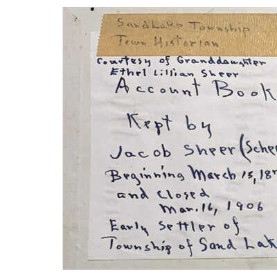 1872-1906 Jacob Sheer Farm Ledger