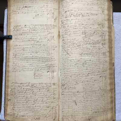 W. F. Averill Court Records - Example page 1: JPG photo file.  Court case entries example.