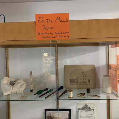 Previous Town Library Faith Mills Display - Top Shelf Close Up: Previous Town Library Faith Mills Display - Top Shelf Close Up