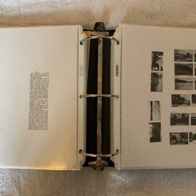 Left - Legs Diamond Clay Pigeon newspaper article continued: Right - Photocopies of Sand Lake area lake stamps