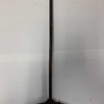 J. K. Averill Branding Iron - Full View: J. K. Averill owned branding or marking iron.  Was likely used for burning a brand onto wood rather than animals after being heated in a fire.  However, per the "Marks of the Beast" entry in the Early Town Records folder of this site, local farmers routinely marked their livestock by branding and mutilation to discourage theft and ease the identification and return of wayward animals.