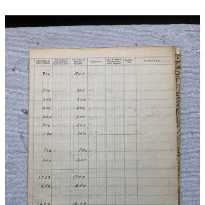 1912 (ca.) Real Property Valuations: Sixty-six-page downloadable PDF.  Note that 1912 is an estimated date with the actual date being sometime between 1904 and 1920.