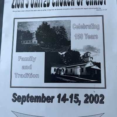 Poster celebrating 150th anniversary of the church. September 14-15, 2002.