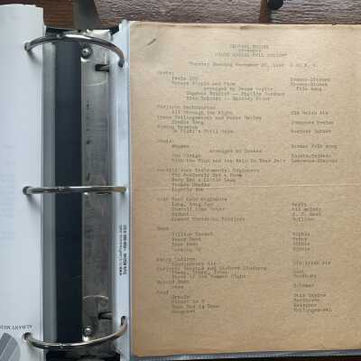 1940 school concert program - Original copy