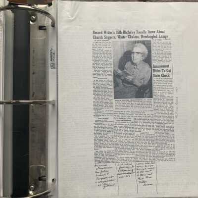 1961 Troy Record article regarding Mrs. Charles R. Miller: She was a local coverage correspondent for the record well into her 90s.  Maiden name was Ida M. Furgison.  Along with her husband, she also taught school in West Sand Lake for many years.