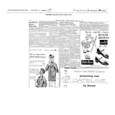 Reichard Widow Obituary - The Troy Record: Reichard Widow Obituary, The Troy Record, March 15, 1956 - Not part of original display.  Found via an Internet search.  