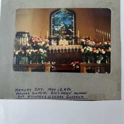 Memory Day - May 18, 1986 - honoring Roy & Helen Momrow and Mildred & Willard Gundrum