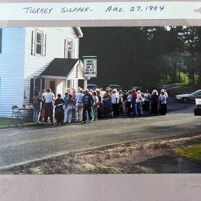 Turkey Supper - Aug 27, 1994: The church's turkey suppers are a long tradition in the Sand Lake community.
