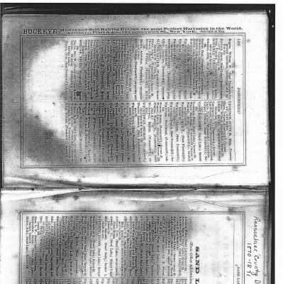 1870-71 Rensselaer County Registry - Sand Lake Pages