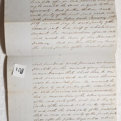 Doc # 108 Agreement (Continued) 1857-10-23 P2-of-2: Arnold agreement page 2.