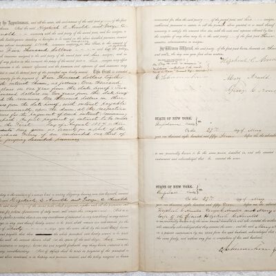 Doc # 109 Indenture (Continued) 1857-02-01 P1-of-2: Arnold -Wright indenture reverse pages.