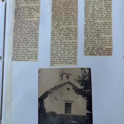 "Historic church to light oil lamps in centennial service" July 22, 1962, p.2