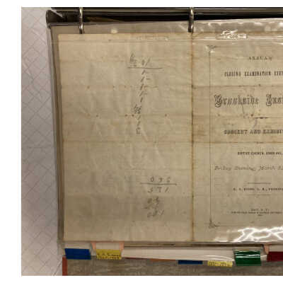 Brookside Institute, 1865 Annual Closing Examination Exercises Program: Two-page downloadable PDF.  Includes title page and program of events noting participation by several of Sand Lake's most notable founding families.  Original program is in the collection of the Sand Lake Batpist Chirch.