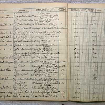 1912 (ca.) Real Property Valuations and Dog Census