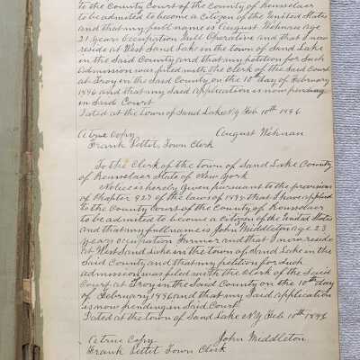 1896-1919 Citizen Papers and Voting Records
