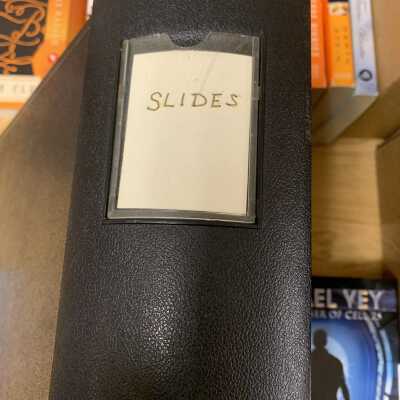 Slides Binder Stored in SLHS-FC5 D1 - Closed and spine view
