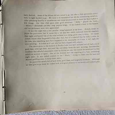 Sand Lake Entries Page 4: Third page of a three-page description of the student's adventures.