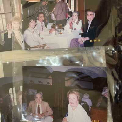 PB1 Page 52 - April 2000 Crooked Lake House: Left - Nancy and Hugh Berry amd S. Dunn
Right - Kathy Fasco, Alan Fuess, Eve Irwin