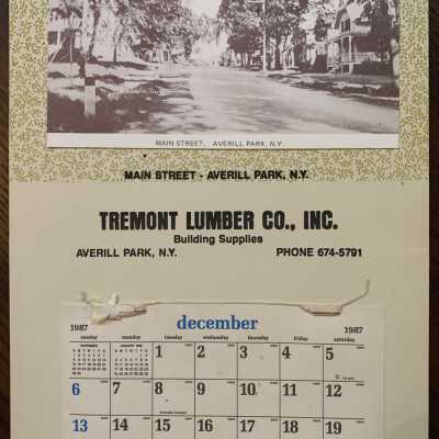 Tremont Calendar 1987: Tremont Calendar 1987 - Main Street Averill Park