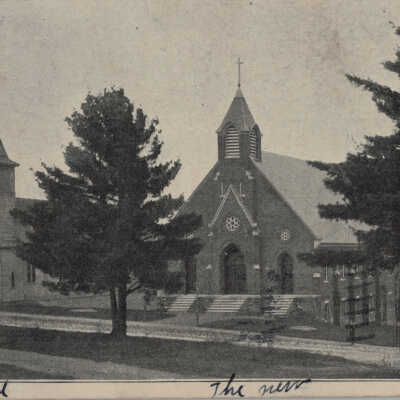 The Old and the New St. Henry's Catholic Churches, Averill Park, NY: The Old and the New Saint Henry's Catholic Churches, Averill Park, NY, postcard.