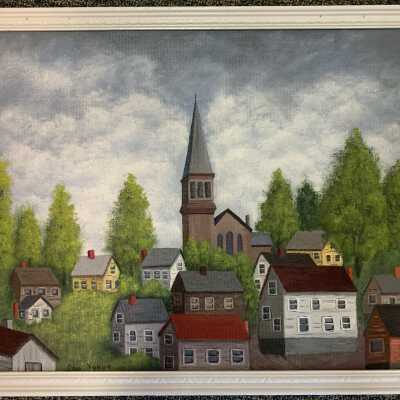Sanford Young Original Painting - Exact Subject and Location Unknown: Sanford Young Original Painting - Exact Subject and Location Unknown