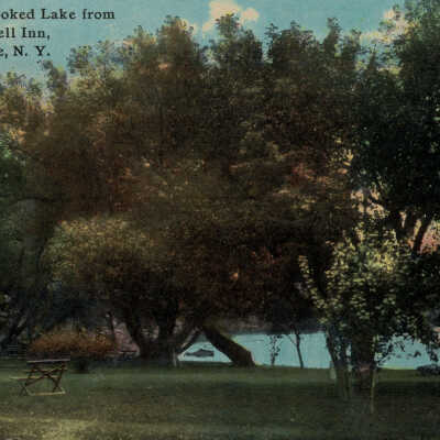 A View of Crooked Lake from the Wendell Inn, Crooked Lake, NY: A View of Crooked Lake from the Wendell Inn, Crooked Lake, NY, postcard.  