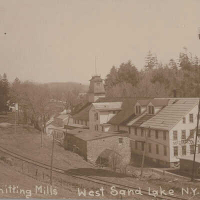 Knitting Mills, West Sand Lake, NY: Knitting Mill, West Sand Lake, NY, postcard.