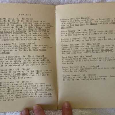 Page Protector 14 - Play Programs - Jane Eyre - Credits Page 2