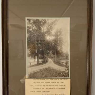 Old Crooked Lake Dyke Road Photo - Current Eastern Union Turnpike Road: Old Crooked Lake Dyke Road Photo - Current Eastern Union Turnpike Road.  Currently located in the Town Historian's Office.